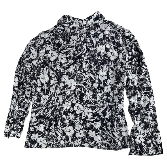 Evan Picone 100% Silk Women's Floral Boho Chic Button Up Shirt - Picture 5 of 14